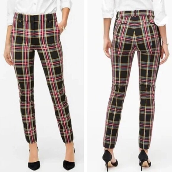 J. Crew Pants - J. Crew Ruby Full Length Pants Size 8 Plaid Tartan Office Holiday BC606 Stretch